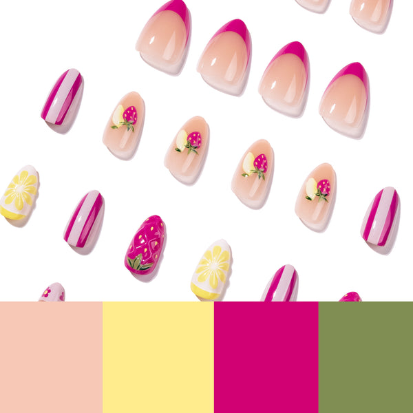 12 Sizes-24 Pcs Press On Nails JP4421