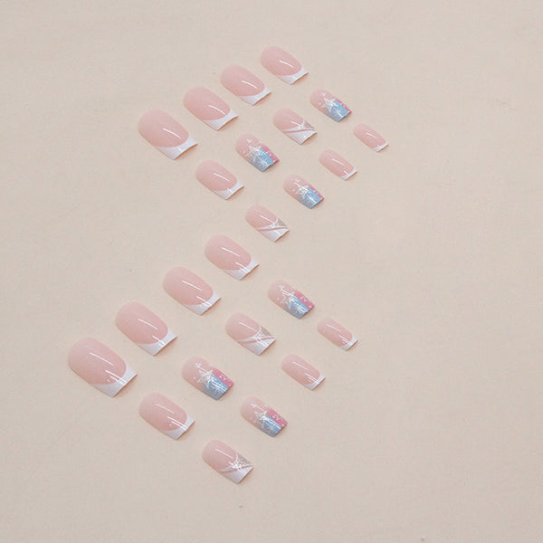 12 Sizes-24 Pcs Press On Nails W651
