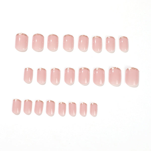 French Pink Short Press on Nails