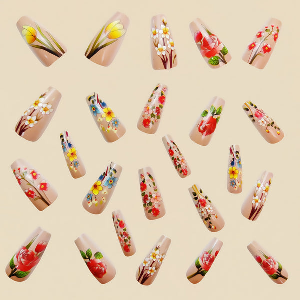 12 Sizes-24 Pcs Press On Nails Y583