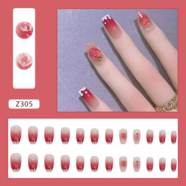 12 Sizes-24 Pcs Press On Nails Z305