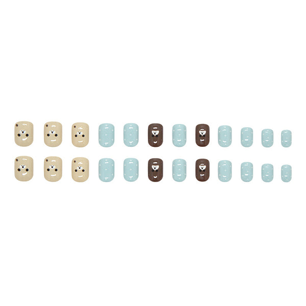 12 Sizes-24 Pcs Press On Nails R949