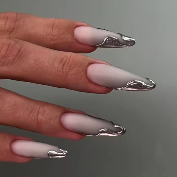 12 Sizes-24 Pcs Press On Nails W1894