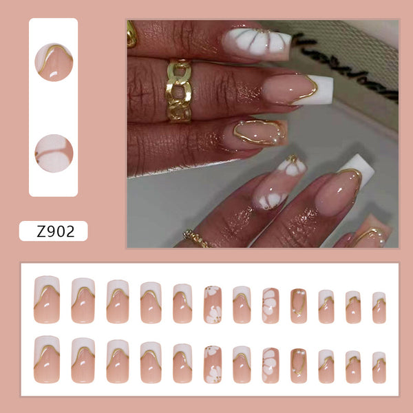 12 Sizes-24 Pcs Press On Nails Z902