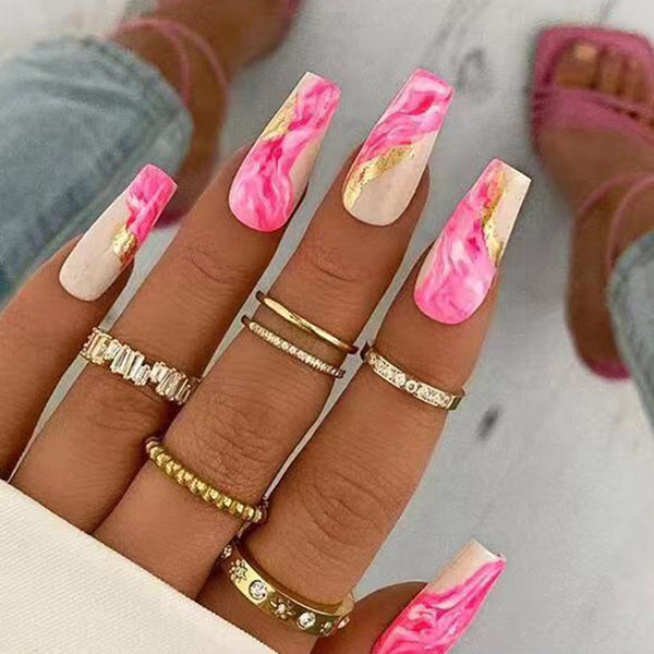12 Sizes-24 Pcs Press On Nails W204