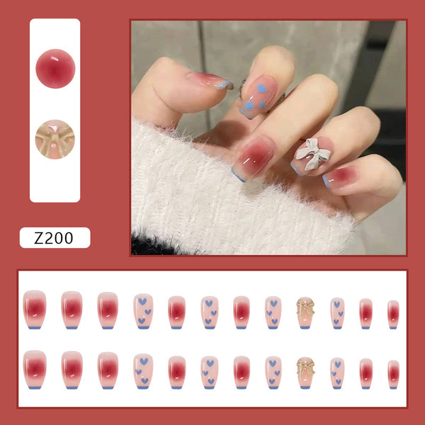 12 Sizes-24 Pcs Press On Nails Z200