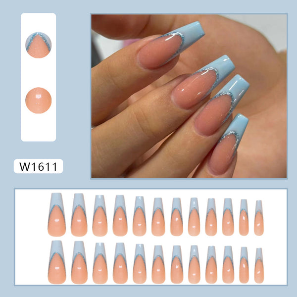 12 Sizes-24 Pcs Press On Nails W1611