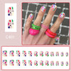12 Sizes-24 Pcs Press On Nails C401