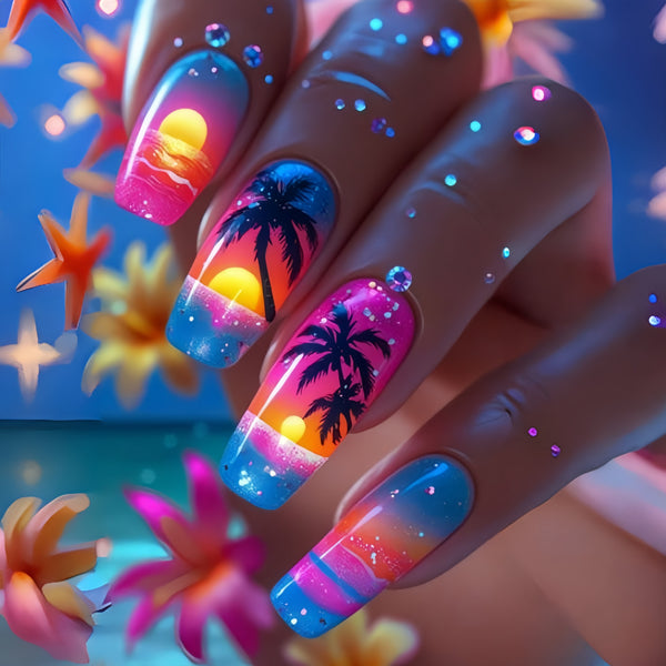 12 Sizes-24 Pcs Press On Nails Y694