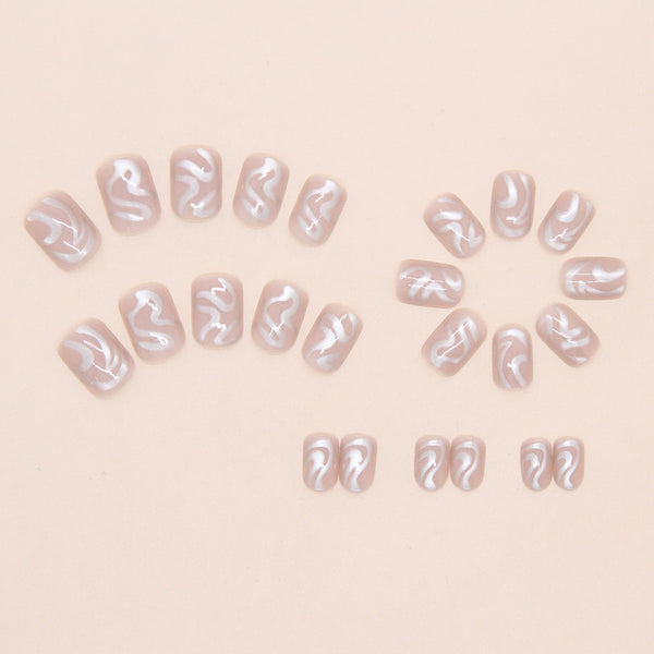 12 Sizes-24 Pcs Press On Nails W2011