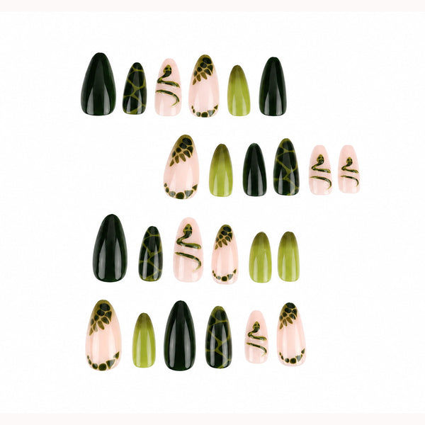12 Sizes-24 Pcs Press On Nails ZXR-25