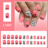 12 Sizes-24 Pcs Press On Nails C1687