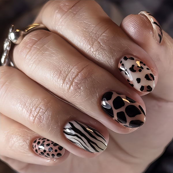 12 Sizes-24 Pcs Press On Nails Y1556