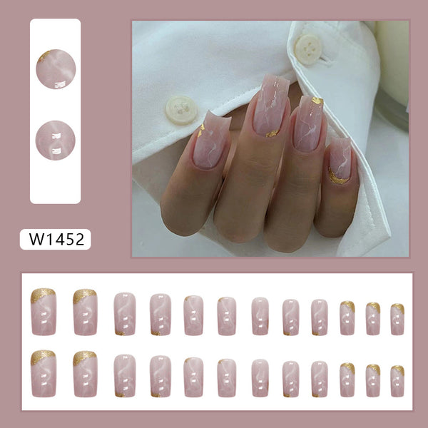 12 Sizes-24 Pcs Press On Nails W1452
