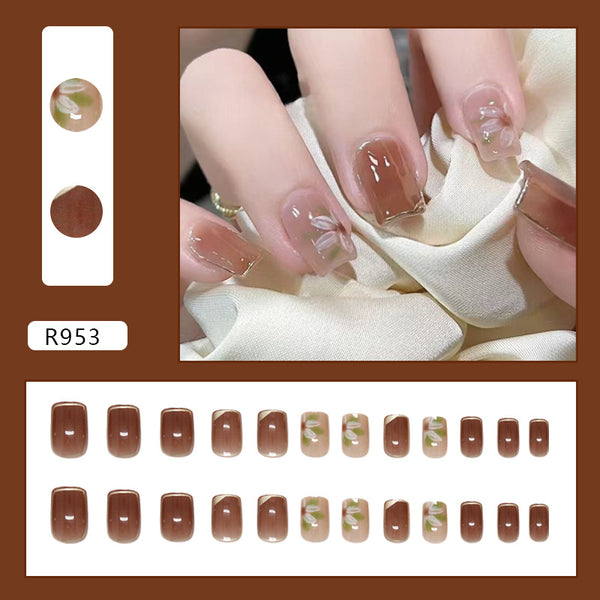 12 Sizes-24 PcsPress On Nails R953