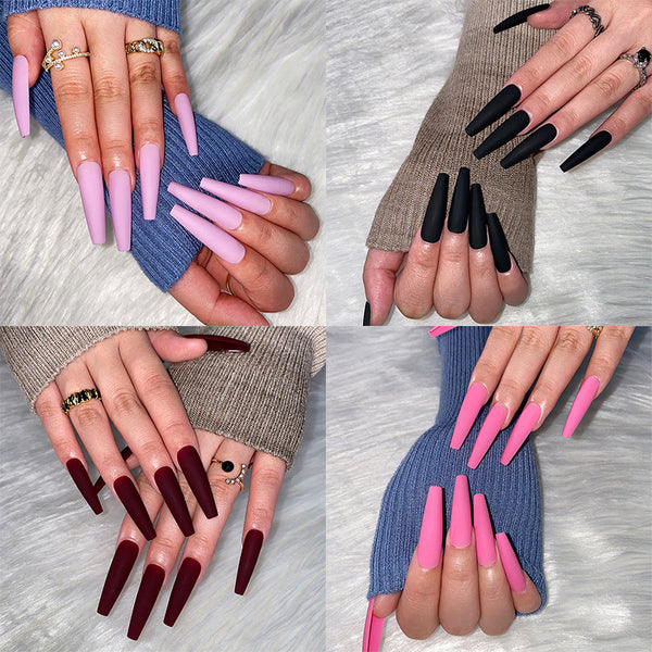 12 Sizes-24 Pcs Press On Nails JP2184
