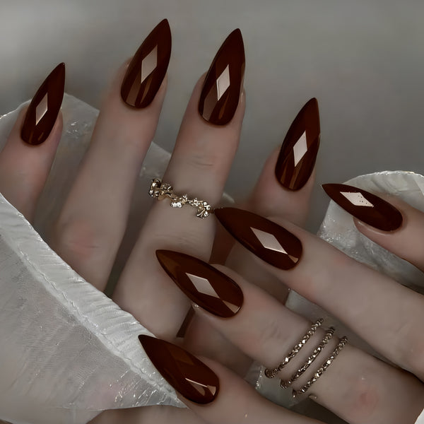 12 Sizes-24 Pcs Press On Nails Y1834