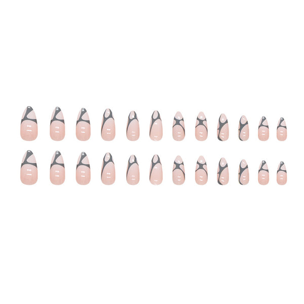 12 Sizes-24 Pcs Press On Nails W1187
