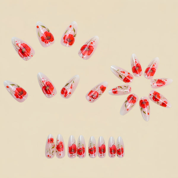 12 Sizes-24 Pcs Press On Nails Y1959