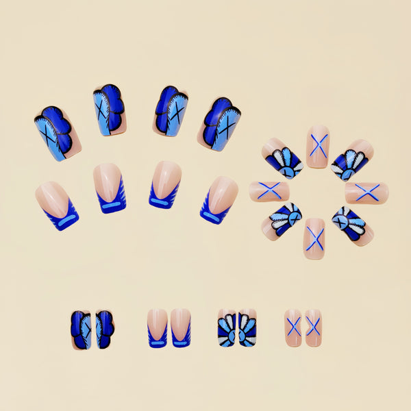 12 Sizes-24 Pcs Press On Nails Y194