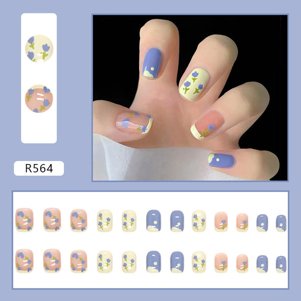 12 Sizes-24 Pcs Press On Nails R563