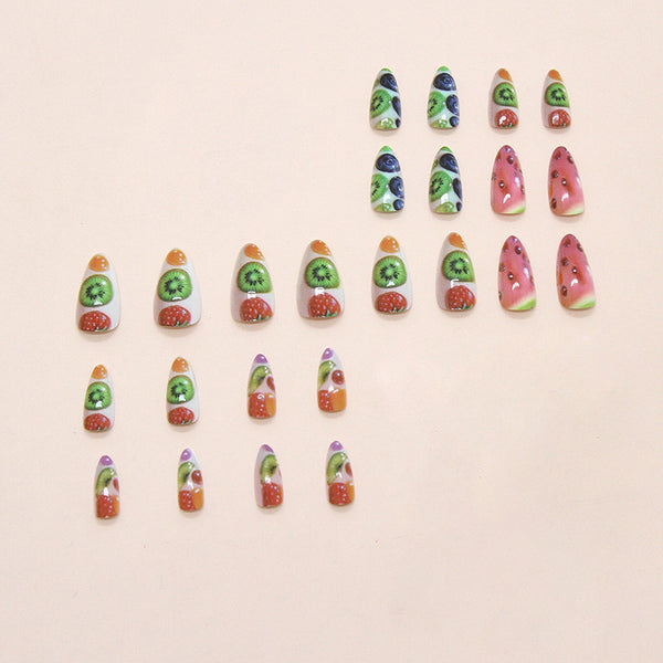 12 Sizes-24 Pcs Press On Nails W1925