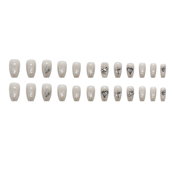 12 Sizes-24 Pcs Press On Nails Z487