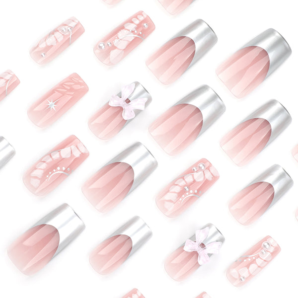 12 Sizes-24 Pcs Press On Nails JP3429