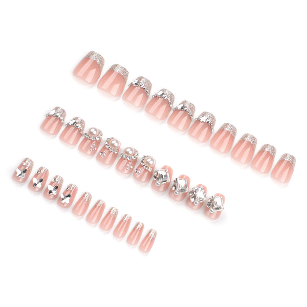 12 Sizes-24 Pcs Press On Nails GN024