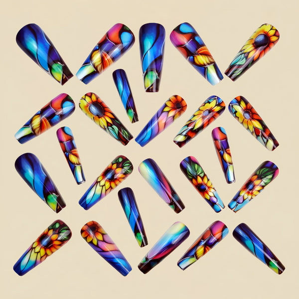 12 Sizes-24 Pcs Press On Nails Y1403