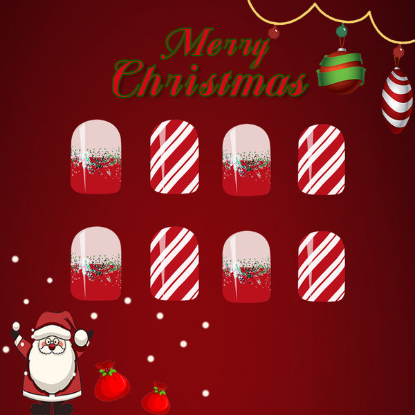 12 Sizes-24 Pcs Press On Nails C685