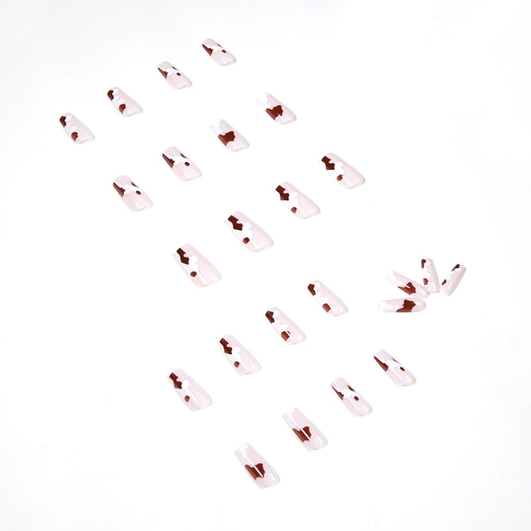 12 Sizes-24 Pcs Press On Nails JP1222