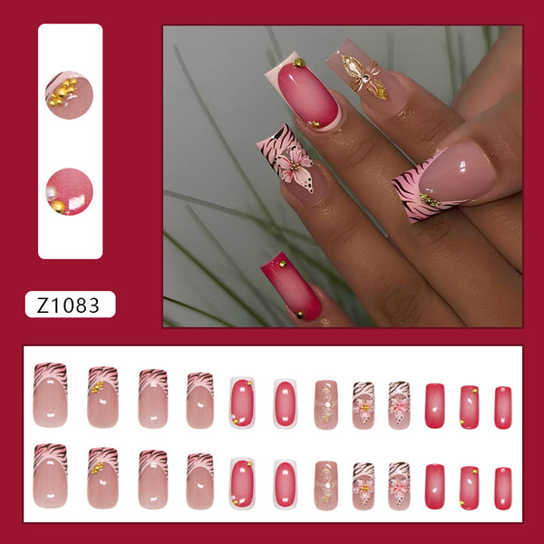 12 Sizes-24 Pcs Press On Nails Z1083