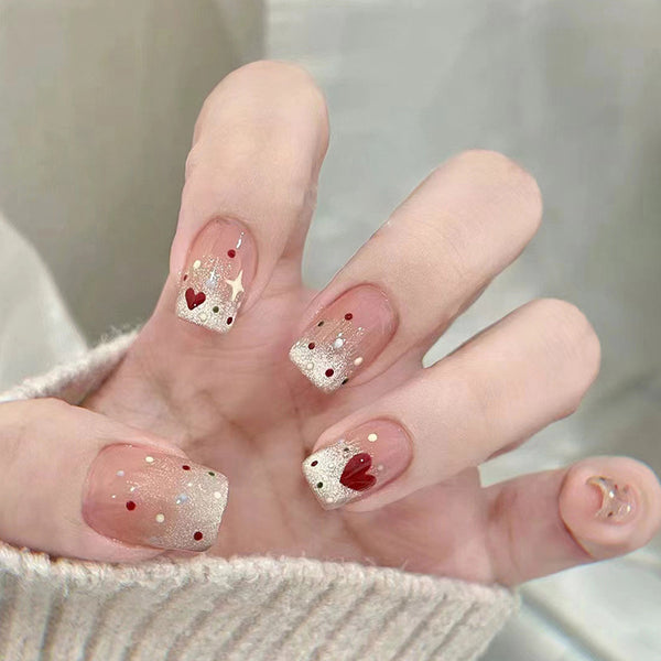 12 Sizes-24 Pcs Press On Nails R851