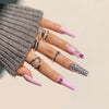 12 Sizes-24 Pcs Press On Nails JP1308