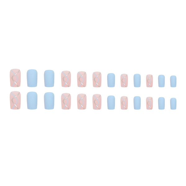 12 Sizes-24 Pcs Press On Nails W640