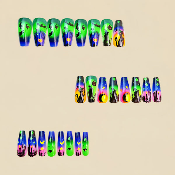 12 Sizes-24 Pcs Press On Nails Y1021