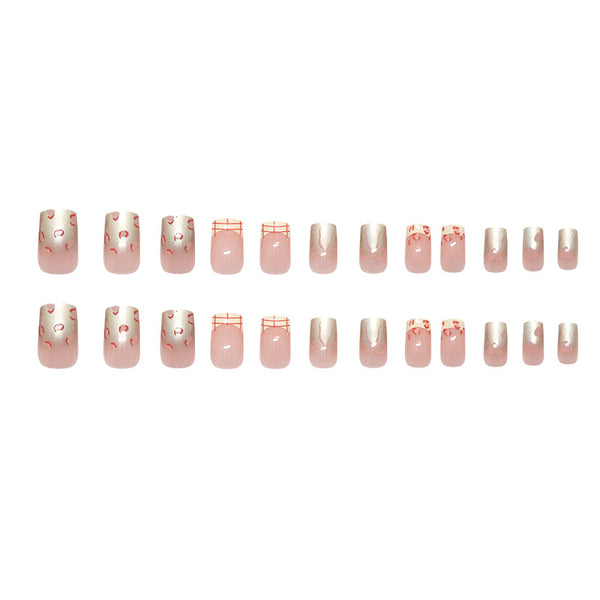 12 Sizes-24 Pcs Press On Nails R922