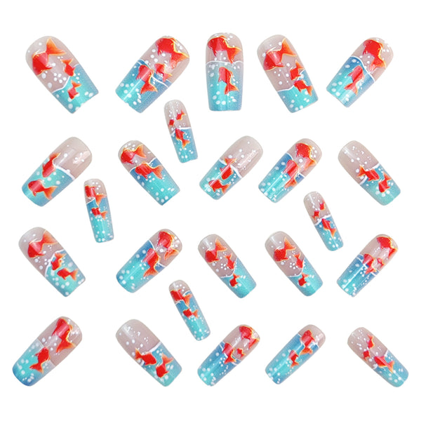 12 Sizes-24 PcsPress On Nails Y931