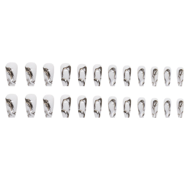 12 Sizes-24 Pcs Press On Nails W666