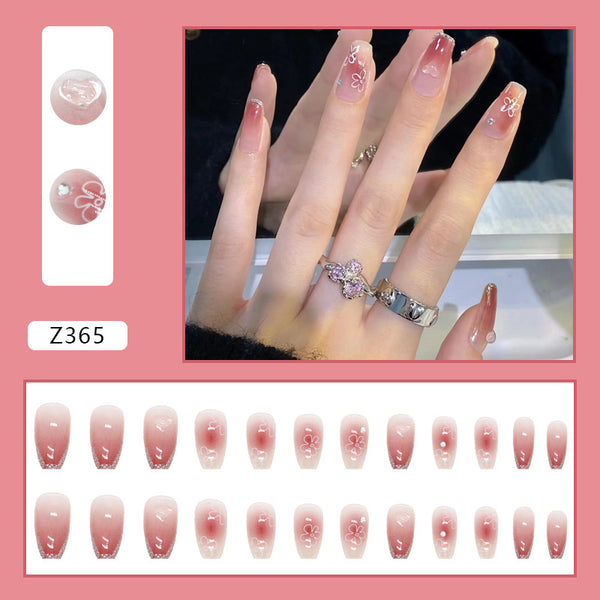 12 Sizes-24 Pcs Press On Nails Z365