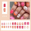 12 Sizes-24 Pcs Press On Nails C314