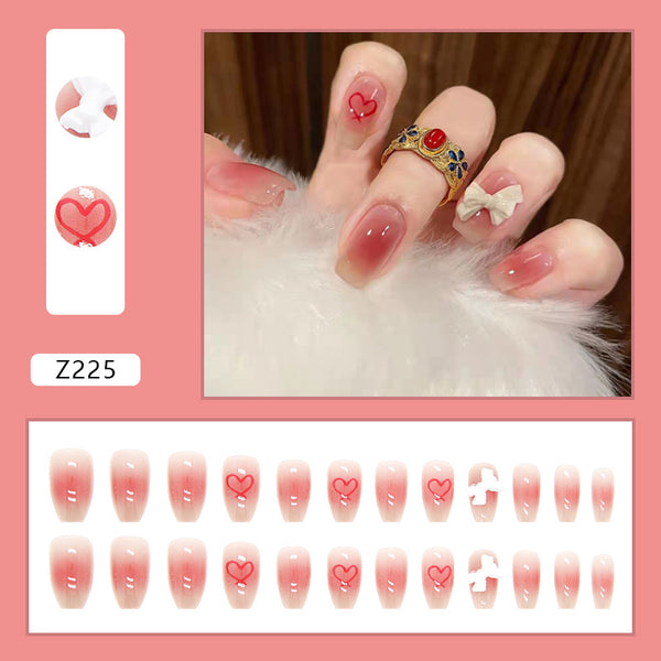 12 Sizes-24 Pcs Press On Nails Z225