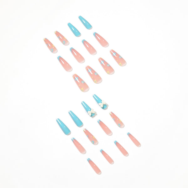 12 Sizes-24 Pcs Press On Nails JP1391