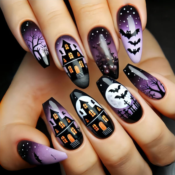 12 Sizes-24 Pcs Press On Nails Y927