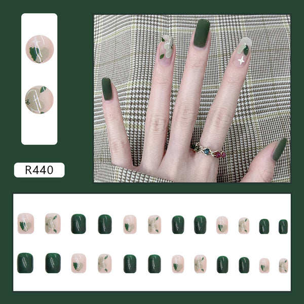12 Sizes-24 Pcs Press On Nails R402