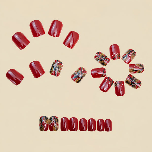 12 Sizes-24 Pcs Press On Nails Y1506
