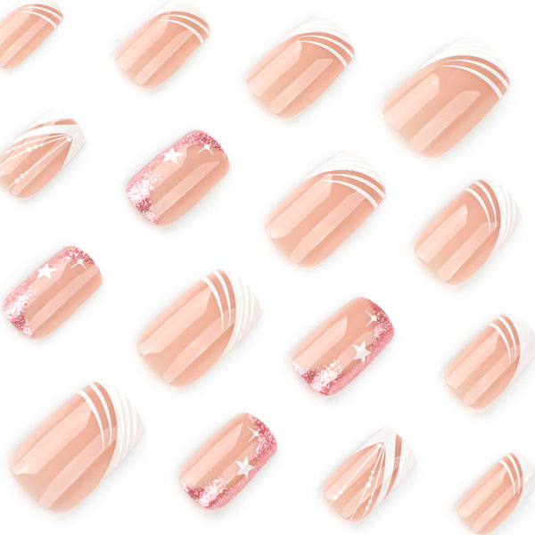 12 Sizes-24 Pcs Press On Nails JP3766