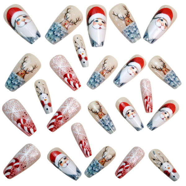 12 Sizes-24 Pcs Press On Nails Y1320