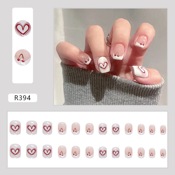 12 Sizes-24 Pcs Press On Nails R361